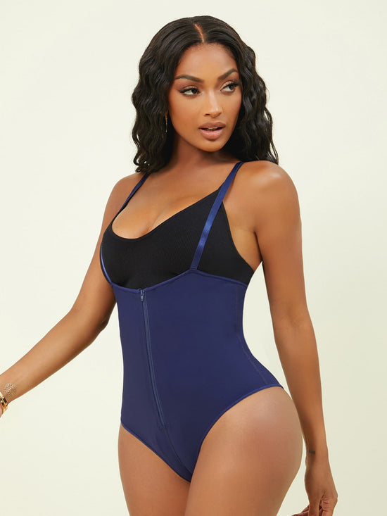 Zipper Front Shapewear Bodysuit